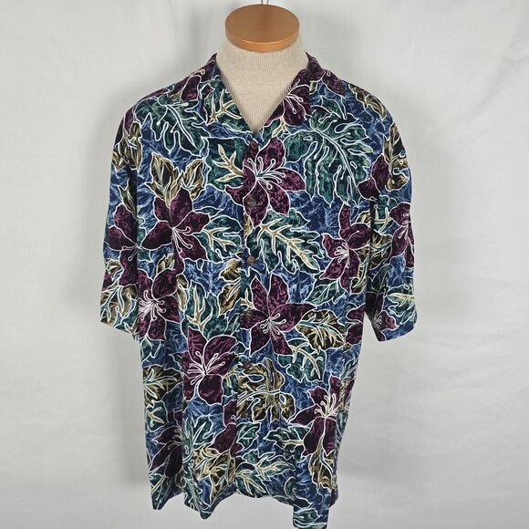 Hilo Hattie Shirt Men's L Colorful Floral The Hawaiian Original Button Down - Picture 1 of 16